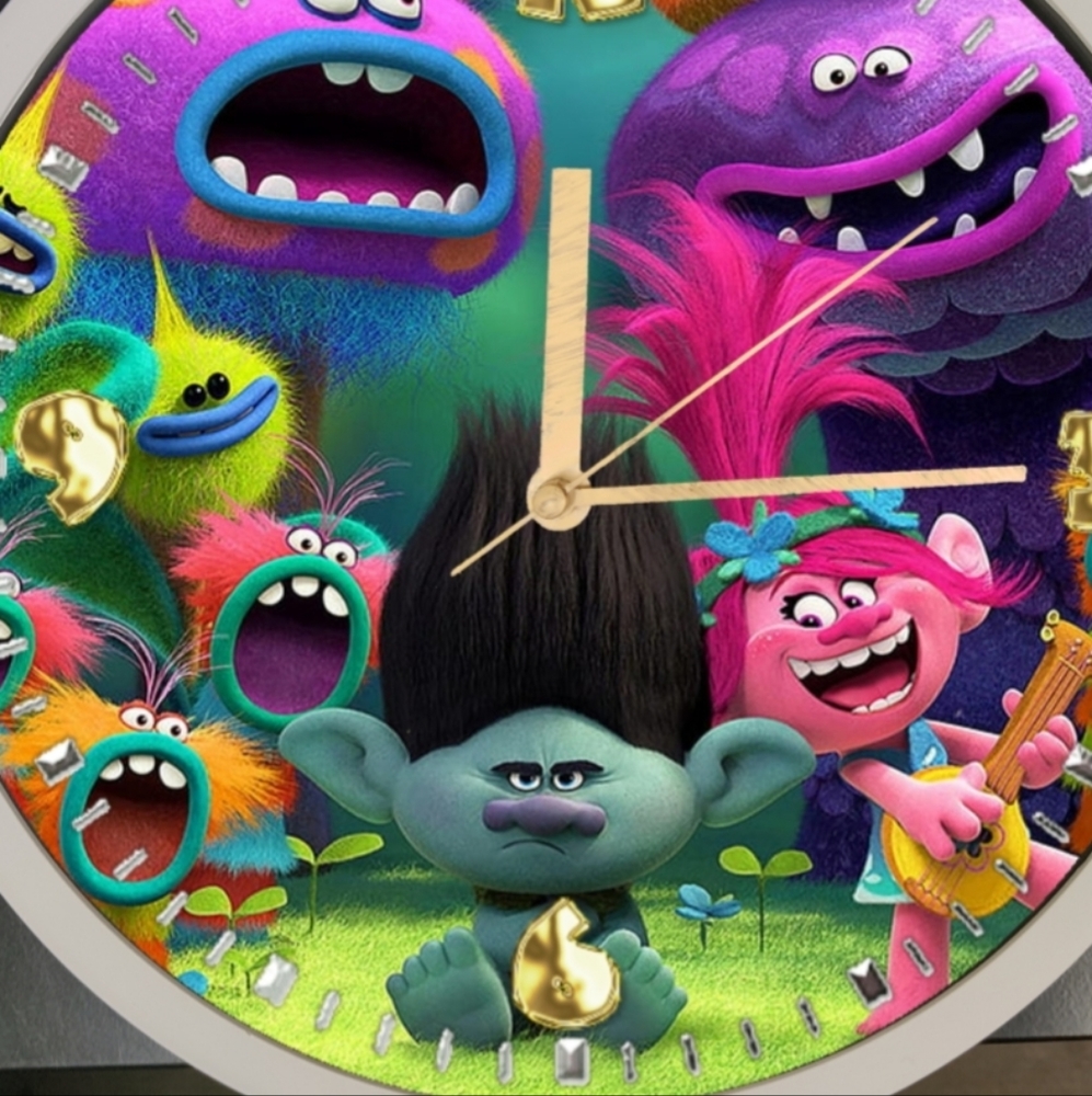 Angry Brach trolls led wall clock